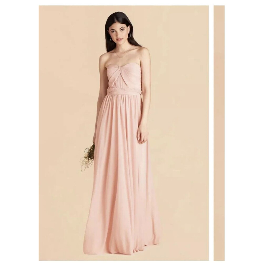 New Birdy Grey Bridesmaid Dress Small Christina Convertible Blush Pink Wedding